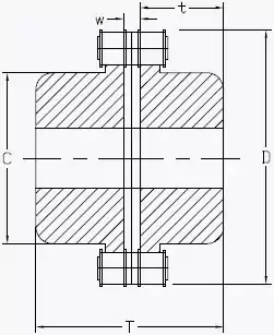 Roller Chain Couplings Line Diagram